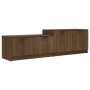 Brown oak plywood TV cabinet 158.5x36x45 cm by vidaXL, TV Furniture - Ref: Foro24-817125, Price: 69,13 €, Discount: %