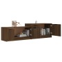 Brown oak plywood TV cabinet 158.5x36x45 cm by vidaXL, TV Furniture - Ref: Foro24-817125, Price: 69,13 €, Discount: %