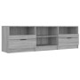 Sonoma gray plywood TV cabinet 150x33.5x45 cm by vidaXL, TV Furniture - Ref: Foro24-817115, Price: 98,63 €, Discount: %