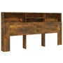 Smoked oak headboard cabinet 200x19x103.5 cm by vidaXL, Headboards and footboards - Ref: Foro24-817258, Price: 87,95 €, Disco...