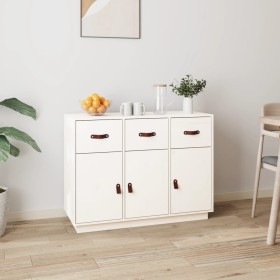 Solid white pine wood sideboard 100x40x75 cm by vidaXL, Sideboards - Ref: Foro24-820148, Price: 143,88 €, Discount: %