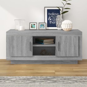 Sonoma gray plywood TV cabinet 102x35x45 cm by vidaXL, TV Furniture - Ref: Foro24-817226, Price: 66,16 €, Discount: %