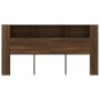 Oak brown headboard cabinet 200x18.5x104.5 cm by vidaXL, Headboards and footboards - Ref: Foro24-817281, Price: 96,52 €, Disc...