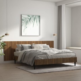 Brown oak plywood wall headboard 240x1.5x80 cm by vidaXL, Headboards and footboards - Ref: Foro24-816981, Price: 66,76 €, Dis...