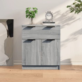 Gray Sonoma plywood sideboard 60x30x70 cm by vidaXL, Sideboards - Ref: Foro24-816992, Price: 72,14 €, Discount: %