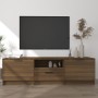 Brown oak plywood TV cabinet 140x35x40 cm by vidaXL, TV Furniture - Ref: Foro24-817113, Price: 100,59 €, Discount: %