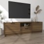 Brown oak plywood TV cabinet 140x35x40 cm by vidaXL, TV Furniture - Ref: Foro24-817113, Price: 87,48 €, Discount: %