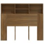 Mueble cabecero marrón roble 120x19x103,5 cm de vidaXL, Cabeceros y pies de cama - Ref: Foro24-817248, Precio: 64,70 €, Descu...