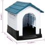 Blue polypropylene dog house 57x68x66 cm by vidaXL, Dog kennels - Ref: Foro24-152227, Price: 97,60 €, Discount: %