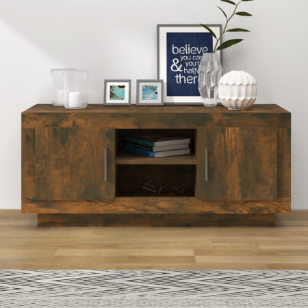 TV stand made of smoked oak plywood, measuring 102x35x45 cm. by vidaXL, TV Furniture - Ref: Foro24-817225, Price: 56,51 €, Di...