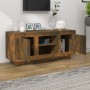 TV stand made of smoked oak plywood, measuring 102x35x45 cm. by vidaXL, TV Furniture - Ref: Foro24-817225, Price: 56,51 €, Di...