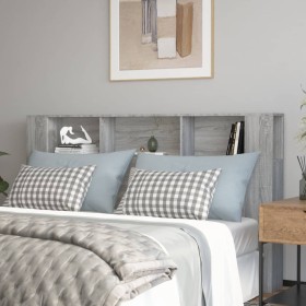 Mueble cabecero gris Sonoma 180x18,5x104,5 cm de vidaXL, Cabeceros y pies de cama - Ref: Foro24-817277, Precio: 68,99 €, Desc...