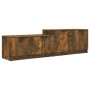 TV stand made of smoked oak plywood, measuring 158.5x36x45cm. by vidaXL, TV Furniture - Ref: Foro24-817123, Price: 81,98 €, D...