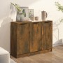 Aparador madera contrachapada color roble ahumado 90,5x30x70 cm de vidaXL, Aparadores - Ref: Foro24-817024, Precio: 69,77 €, ...