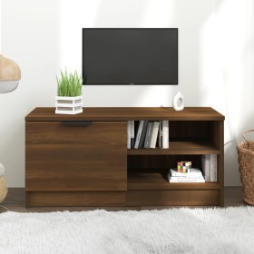 TV stand made of brown oak plywood, measuring 80x35x36.5 cm. by vidaXL, TV Furniture - Ref: Foro24-817121, Price: 61,83 €, Di...