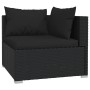 5-teiliges Gartensofa-Set und schwarze synthetische Rattankissen von vidaXL, Gartensets - Ref: Foro24-3101432, Preis: 376,92 ...