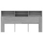 Mueble cabecero color gris Sonoma 200x19x103,5 cm de vidaXL, Cabeceros y pies de cama - Ref: Foro24-817259, Precio: 78,06 €, ...