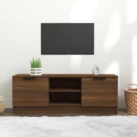 Oak brown plywood TV cabinet 102x35x36.5 cm by vidaXL, TV Furniture - Ref: Foro24-817134, Price: 70,92 €, Discount: %