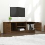 Oak brown plywood TV cabinet 102x35x36.5 cm by vidaXL, TV Furniture - Ref: Foro24-817134, Price: 70,79 €, Discount: %