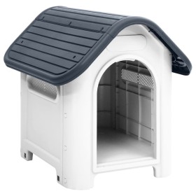 Caseta para perros polipropileno gris 59x75x66 cm de vidaXL, Casetas para perros - Ref: Foro24-152226, Precio: 82,99 €, Descu...