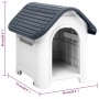 Hundehütte aus Polypropylen grau 59x75x66 cm von vidaXL, Hundehütten - Ref: Foro24-152226, Preis: 92,00 €, Rabatt: %