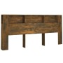 Smoked oak headboard furniture 220x18.5x104.5 cm by vidaXL, Headboards and footboards - Ref: Foro24-817282, Price: 86,60 €, D...