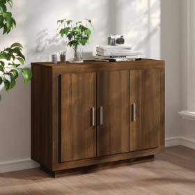 Brown oak plywood sideboard 92x35x75 cm by vidaXL, Sideboards - Ref: Foro24-817242, Price: 73,29 €, Discount: %