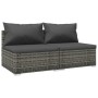 2-piece garden furniture set and gray synthetic rattan cushions by vidaXL, Garden sets - Ref: Foro24-3101397, Price: 153,00 €...