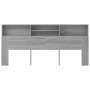 Mueble cabecero color gris Sonoma 220x19x103,5 cm de vidaXL, Cabeceros y pies de cama - Ref: Foro24-817262, Precio: 75,76 €, ...