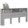 Mueble cabecero color gris Sonoma 220x19x103,5 cm de vidaXL, Cabeceros y pies de cama - Ref: Foro24-817262, Precio: 75,76 €, ...