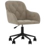 Light Gray Velvet Swivel Office Chair by vidaXL, Office chairs - Ref: Foro24-344867, Price: 96,57 €, Discount: %