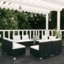 8-teiliges Gartensofa-Set und schwarze synthetische Rattankissen von vidaXL, Gartensets - Ref: Foro24-3101535, Preis: 869,40 ...