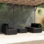 5-teiliges Gartensofa-Set und schwarze synthetische Rattankissen von vidaXL, Gartensets - Ref: Foro24-3101440, Preis: 550,99 ...