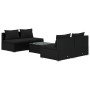 5-teiliges Gartensofa-Set und schwarze synthetische Rattankissen von vidaXL, Gartensets - Ref: Foro24-3101440, Preis: 550,99 ...