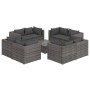 9-piece garden furniture set and gray synthetic rattan cushions by vidaXL, Garden sets - Ref: Foro24-3101565, Price: 739,12 €...