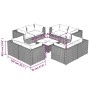 9-piece garden furniture set and gray synthetic rattan cushions by vidaXL, Garden sets - Ref: Foro24-3101565, Price: 739,12 €...