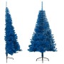 Half artificial Christmas tree with blue PVC support 180 cm by vidaXL, Christmas trees - Ref: Foro24-344682, Price: 24,21 €, ...