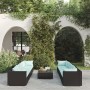 Set de muebles de jardín 9 pzas y cojines ratán sintético negro de vidaXL, Conjuntos de jardín - Ref: Foro24-3101513, Precio:...