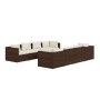 9-teiliges Gartenmöbel-Set und braune synthetische Rattankissen von vidaXL, Gartensets - Ref: Foro24-3101514, Preis: 910,27 €...