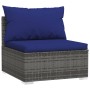 Gartensofa Set 5 Stück und Kissen synthetisches Rattan grau von vidaXL, Gartensets - Ref: Foro24-3101438, Preis: 315,13 €, Ra...