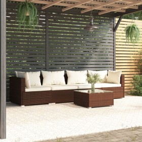 5-piece garden sofa set and brown synthetic rattan cushions by vidaXL, Garden sets - Ref: Foro24-3101434, Price: 350,00 €, Di...