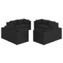 8-teiliges Gartenmöbel-Set und schwarze synthetische Rattankissen von vidaXL, Gartensets - Ref: Foro24-3101552, Preis: 637,08...