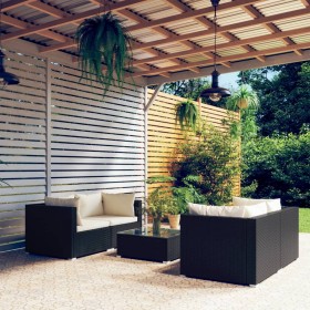 5-piece garden furniture set and black synthetic rattan cushions by vidaXL, Garden sets - Ref: Foro24-3101479, Price: 413,78 ...