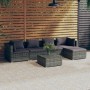 6-teiliges Gartenmöbel-Set und graue synthetische Rattankissen von vidaXL, Gartensets - Ref: Foro24-3101669, Preis: 503,76 €,...