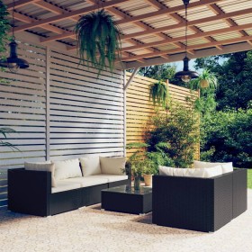 6-piece garden sofa set and black synthetic rattan cushions by vidaXL, Garden sets - Ref: Foro24-3101487, Price: 484,99 €, Di...