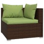 Garten Sofa Set 5 Stück und Kissen braun synthetischen Rattan von vidaXL, Gartensets - Ref: Foro24-3101700, Preis: 422,37 €, ...