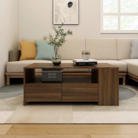 Oak brown engineered wood coffee table 102x55x42 cm by vidaXL, Coffee table - Ref: Foro24-816936, Price: 82,99 €, Discount: %