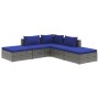 5-piece garden sofa set and gray synthetic rattan cushions by vidaXL, Garden sets - Ref: Foro24-3101614, Price: 289,90 €, Dis...