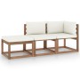 Garden set with 3 pieces made of pallets with pine wood cushions treated with preservatives. by vidaXL, Garden sets - Ref: Fo...