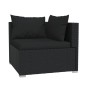 Set de muebles de jardín 6 pzas y cojines ratán sintético negro de vidaXL, Conjuntos de jardín - Ref: Foro24-3101632, Precio:...